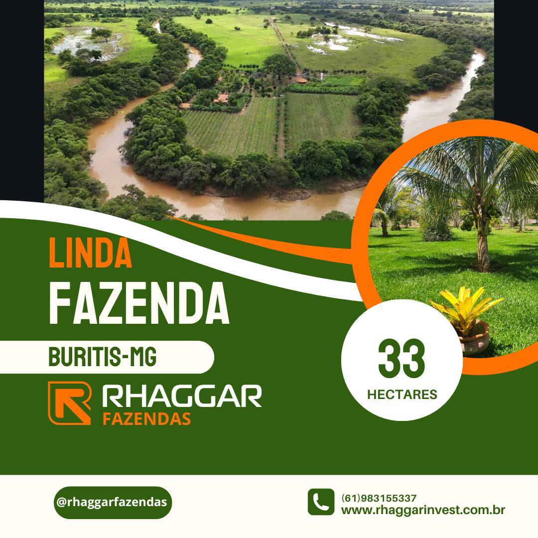 BELÍSSIMA FAZENDA À VENDA EM BURITIS-MG!