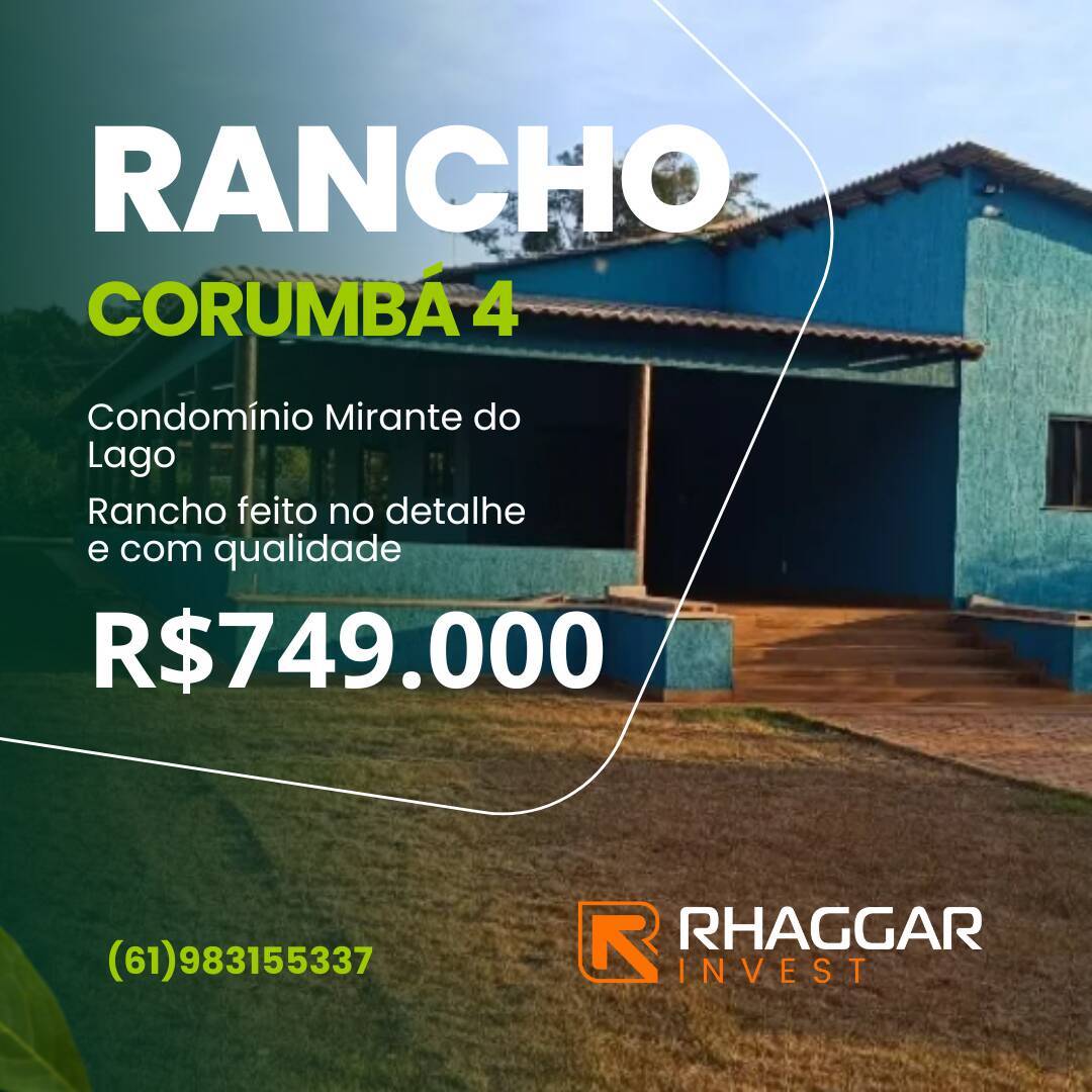 Rancho Alto Padrão em Corumbá 4 - Condomínio Mirante do Lago