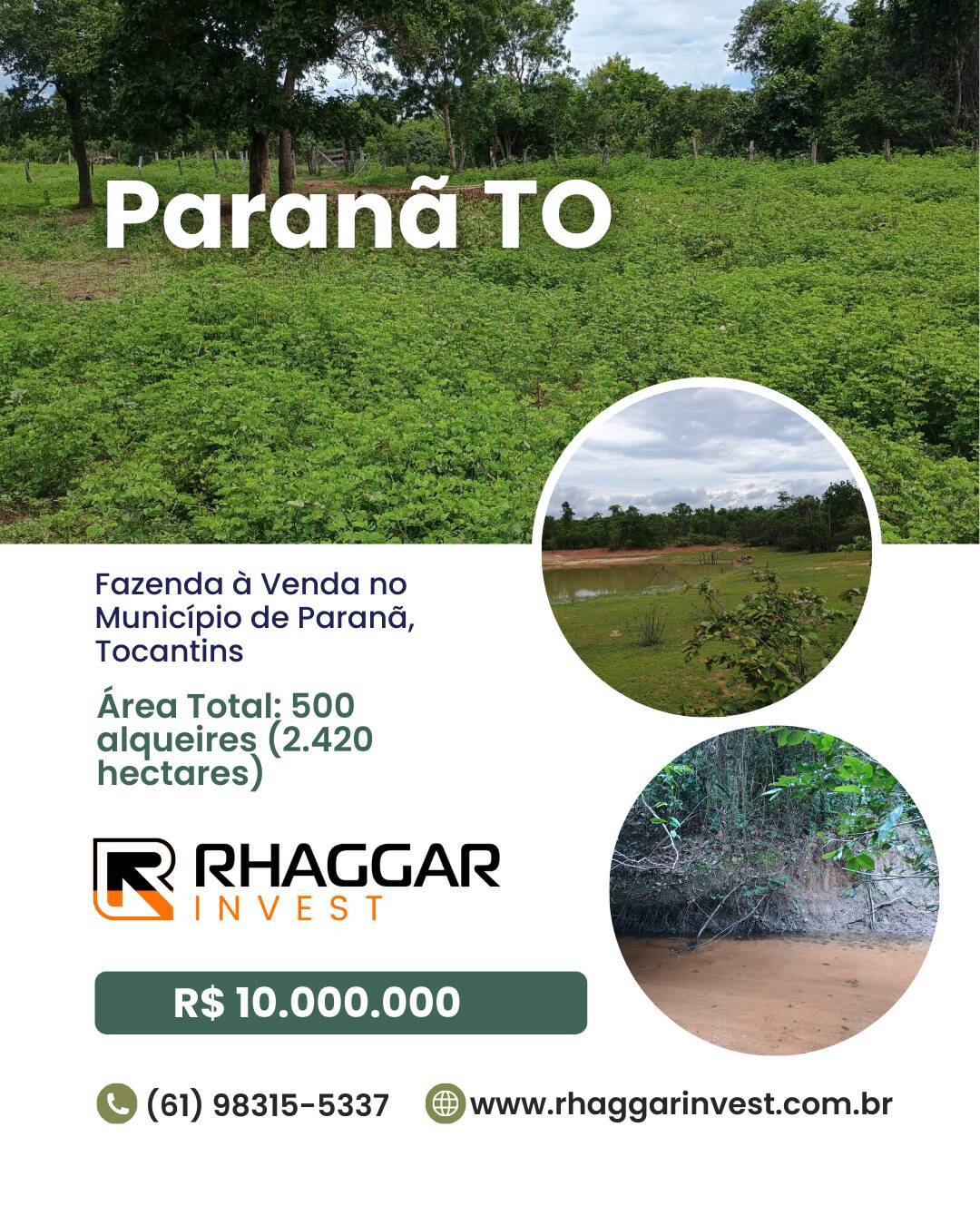 Fazenda à Venda no Município de Paranã, Tocantins